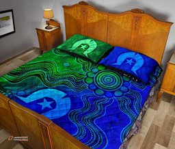 Custom Aboriginal Quilt Bed Set, Torres Strait Islands Flag