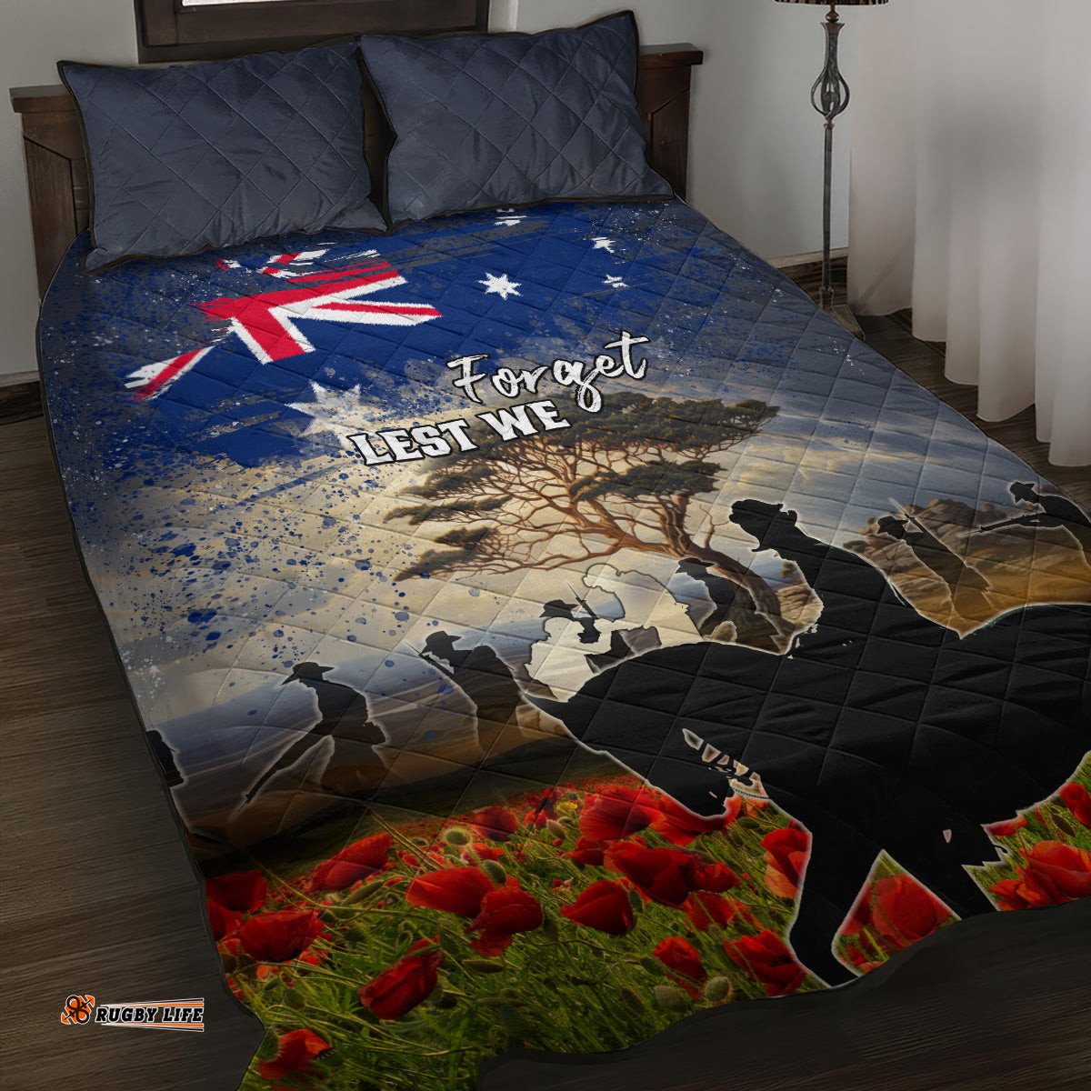 Australia ANZAC Day Quilt Bed Set The Lonesome Pine