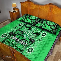 Custom Melbourne Stars Cricket Quilt Bed Set Happy Australia Day Aboriginal Art