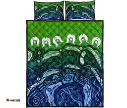 Torres Strait Islands Quilt Bed Set Blue