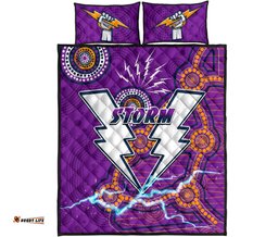 Storm Quilt Bed Set Melbourne Indigenous Thunder