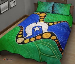 Torres Strait Islands Quilt Bed Set Flag with Aboriginal Patterns