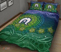 Torres Strait Islanders Quilt Bed Set Aboriginal Turtle