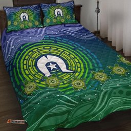 Torres Strait Islanders Quilt Bed Set Aboriginal Turtle