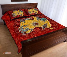 Custom Aboriginal Quilt Bed Set Australia Map Hand Patterns Spider Web