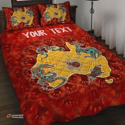 Custom Aboriginal Quilt Bed Set Australia Map Hand Patterns Spider Web