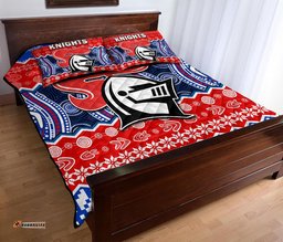 Knights Aboriginal Rugby Novocastrians Christmas Vibe Quilt Bed Set