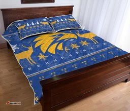 West Coast Eagles Club Quilt Bed Set Christmas Ugly Style