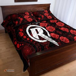 Renegades Cricket Never Forget Custom Quilt Bed Set ANZAC Day with Poppy Aboriginal