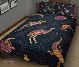 Quilt Bed Set Indigenous Animals Patterns