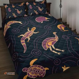 Quilt Bed Set Indigenous Animals Patterns