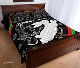 rabbitohs quilt bed set indigenous mystery vibes