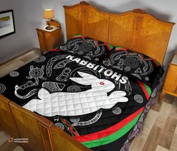 rabbitohs quilt bed set indigenous mystery vibes