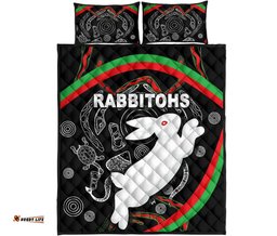 rabbitohs quilt bed set indigenous mystery vibes