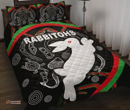 rabbitohs quilt bed set indigenous mystery vibes