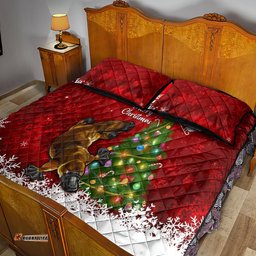 Australia Christmas Quilt Bed Set Aussie Platypus Xmas Vibes