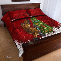 Australia Christmas Quilt Bed Set Aussie Platypus Xmas Vibes