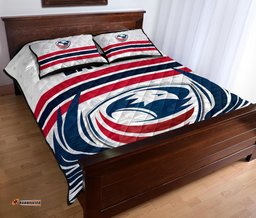 USA Rugby Eagles Quilt Bed Set Simple Style White