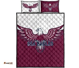 warringah quilt bed set sea eagles