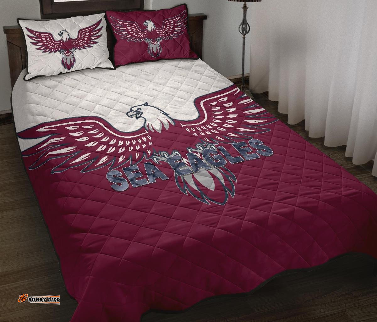 warringah quilt bed set sea eagles