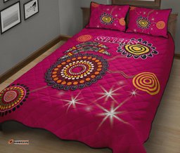 Sydney Quilt Bed Set Sixers Indigenous Magenta