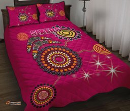 Sydney Quilt Bed Set Sixers Indigenous Magenta