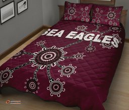 Warringah Quilt Bed Set Sea Eagles Simple Indigenous