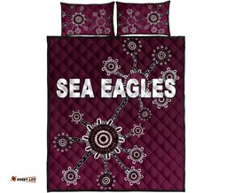 Warringah Quilt Bed Set Sea Eagles Simple Indigenous