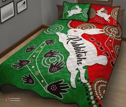 Rabbitohs Forever Quilt Bed Set Indigenous