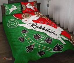 Rabbitohs Forever Quilt Bed Set Indigenous