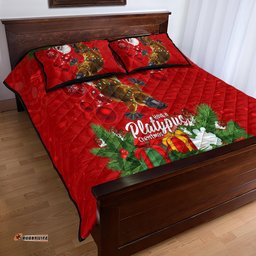 Platypus Lover Quilt Bed Set Australia Merry Christmas Aboriginal