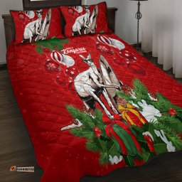 Kangaroo Lover Quilt Bed Set Australia Merry Christmas Aboriginal