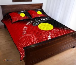 customaboriginal quilt bed set two indigenous lizard