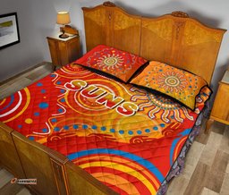 Suns Quilt Bed Set Sun Indigenous Gold Coast