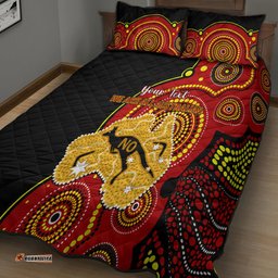 Personalised Australia Indigenous Quilt Bed Set We Are All Australian Vote NO To The Voice