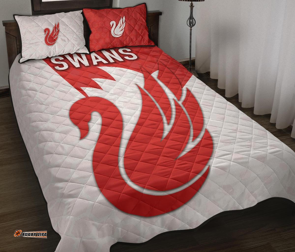 Sydney Quilt Bed Set Swans