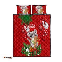 Koala Lover Quilt Bed Set Australia Merry Christmas Aboriginal