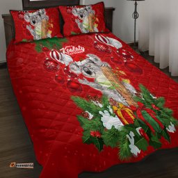 Koala Lover Quilt Bed Set Australia Merry Christmas Aboriginal