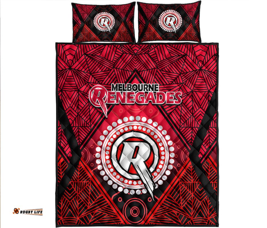 Melbourne Renegades Indigenous Aboriginal Cricket Quilt Bed Set