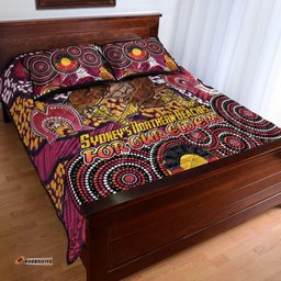Australia Manly Naidoc Quilt Bed Set Custom For Our Elders Quilt Bed Set
