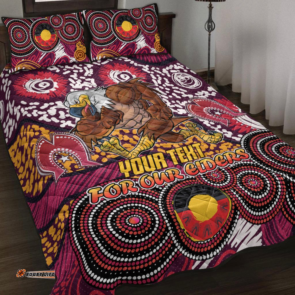 Australia Manly Naidoc Quilt Bed Set Custom For Our Elders Quilt Bed Set