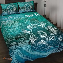 customaboriginal quilt bed set torres strait islands in wave