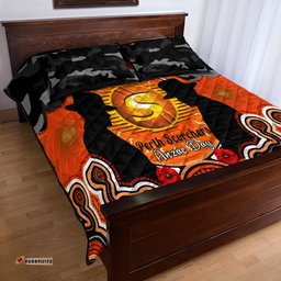 Perth Scorchers ANZAC 2024 Quilt Bed Set Lest We Forget Poppy Mix Camouflage