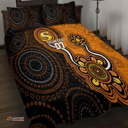 Custom Scorchers Cricket Indigenous Quilt Bed Set Champions Fire Up
