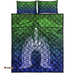 Torres Strait Islanders Quilt Bed Set Turtle and Dhari Mask