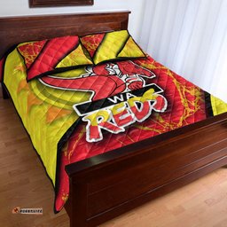 Western Reds Quilt Bed Set Kangaroos