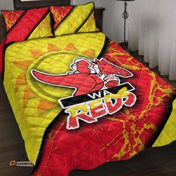 Western Reds Quilt Bed Set Kangaroos