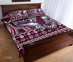 manly warringah maroon sea eagles christmas vibe quilt bed set