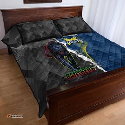 Panthers And Cowboys Rugby Quilt Bed Set Sporty Version