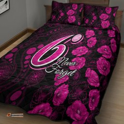Sixers Cricket Never Forget Custom Quilt Bed Set ANZAC Day with Poppy Aboriginal